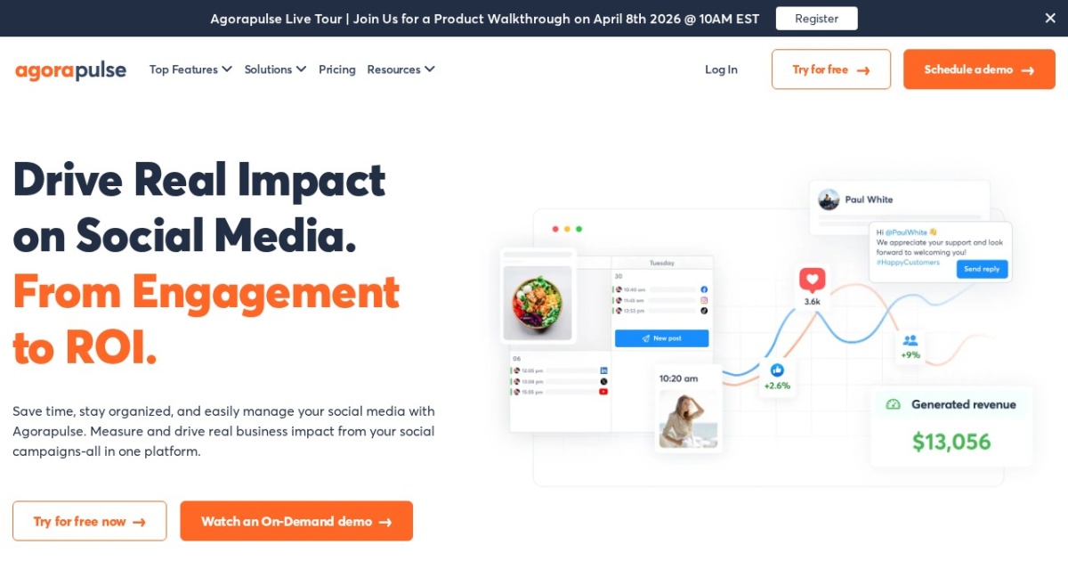 Agorapulse website preview