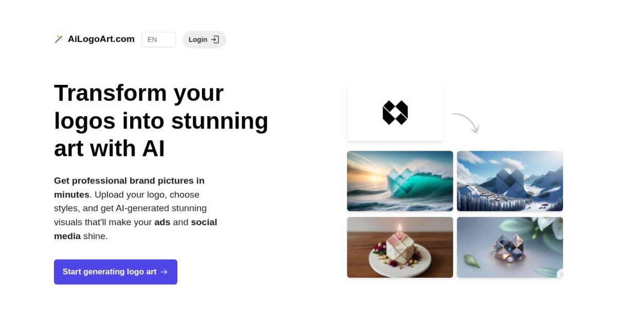 AI Logo Art website preview