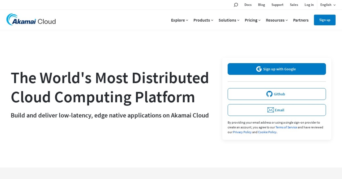 Akamai Linode website preview
