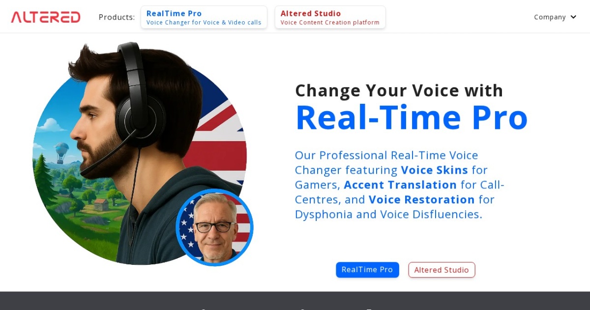 Altered AI website preview