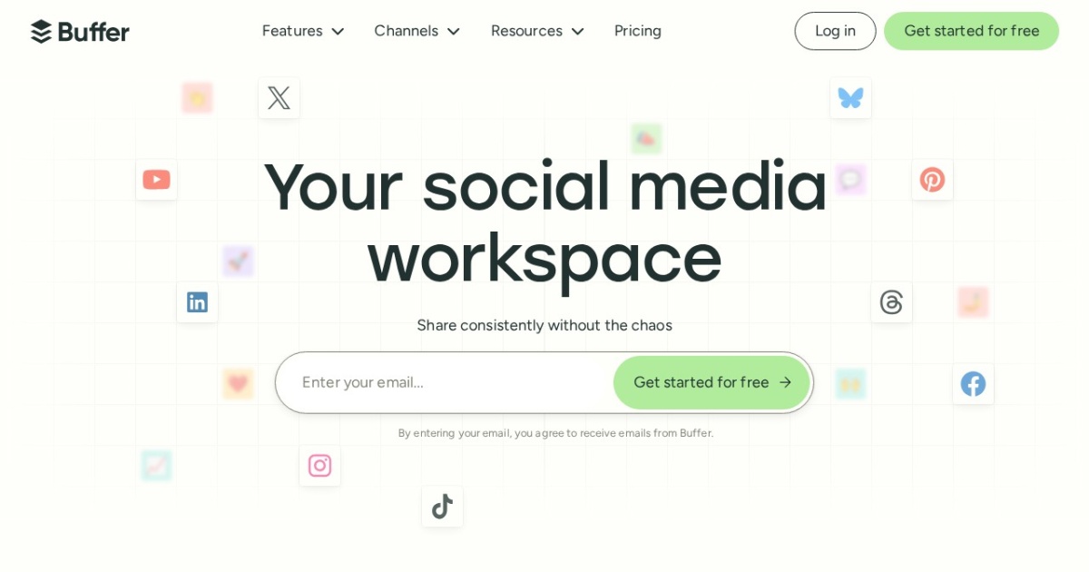 Buffer website preview
