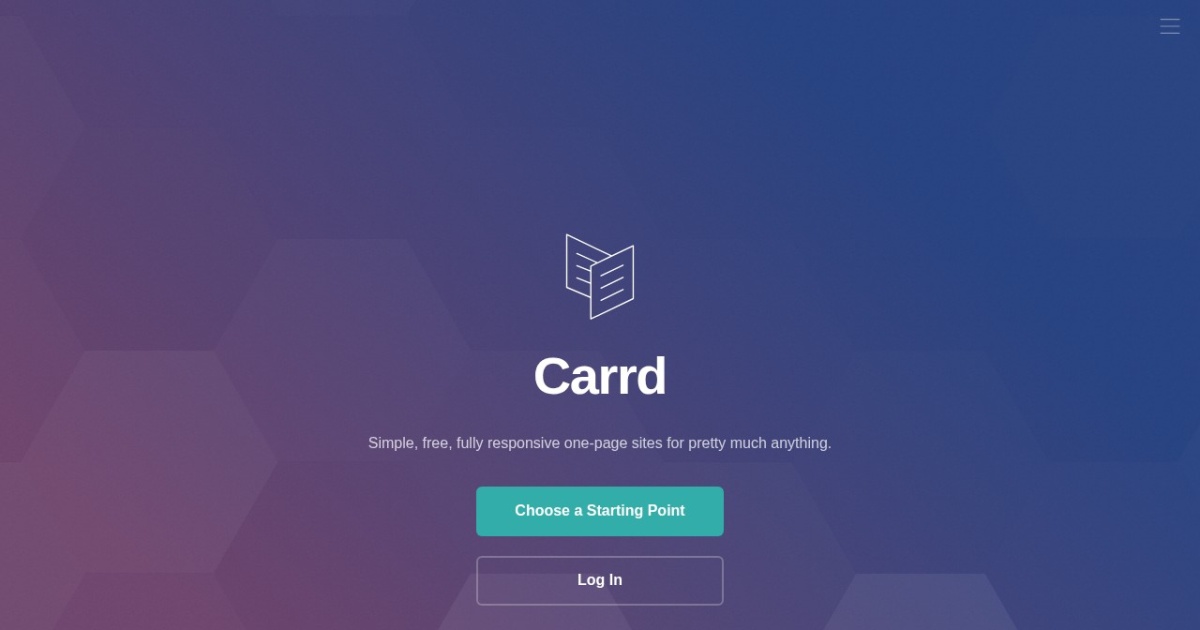 Carrd website preview