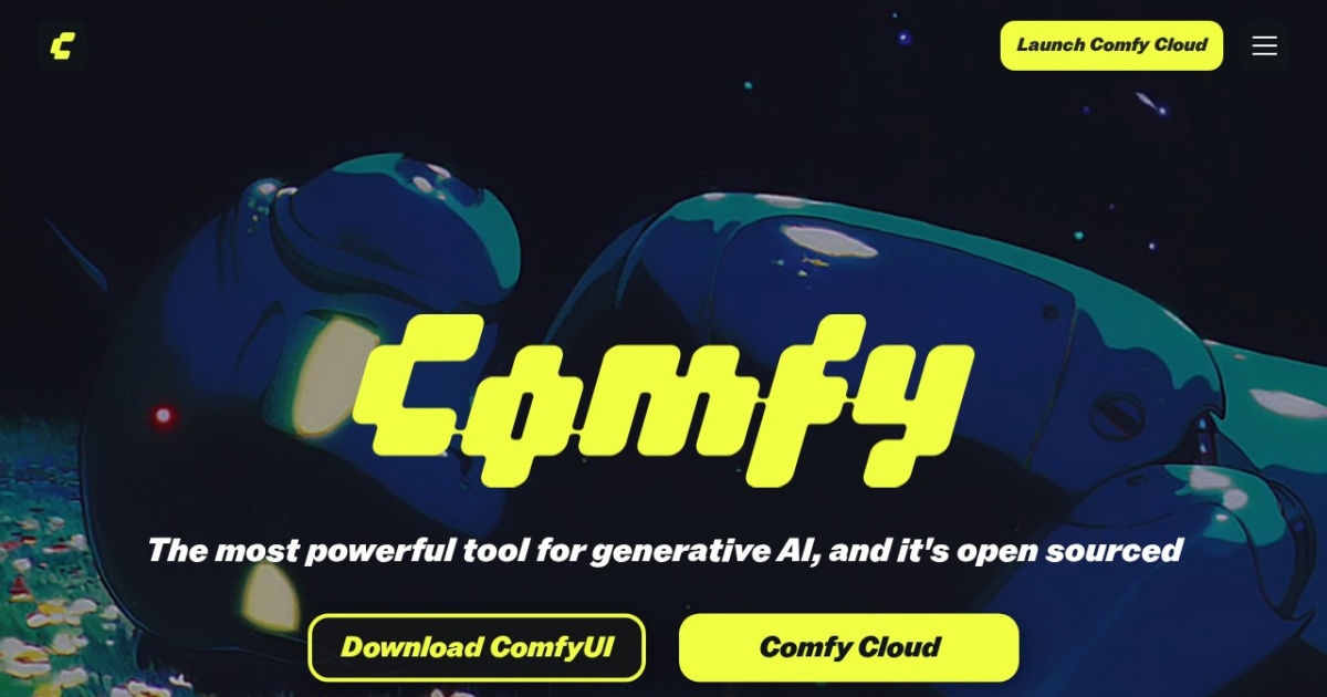 ComfyUI website preview