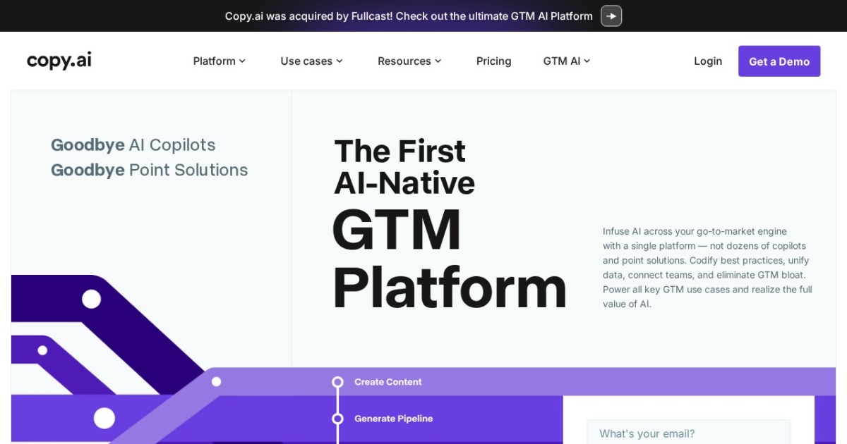 Copy.ai website preview