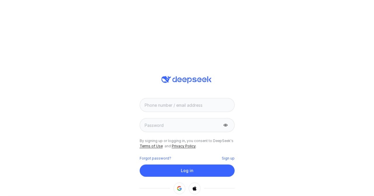 DeepSeek Chat website preview