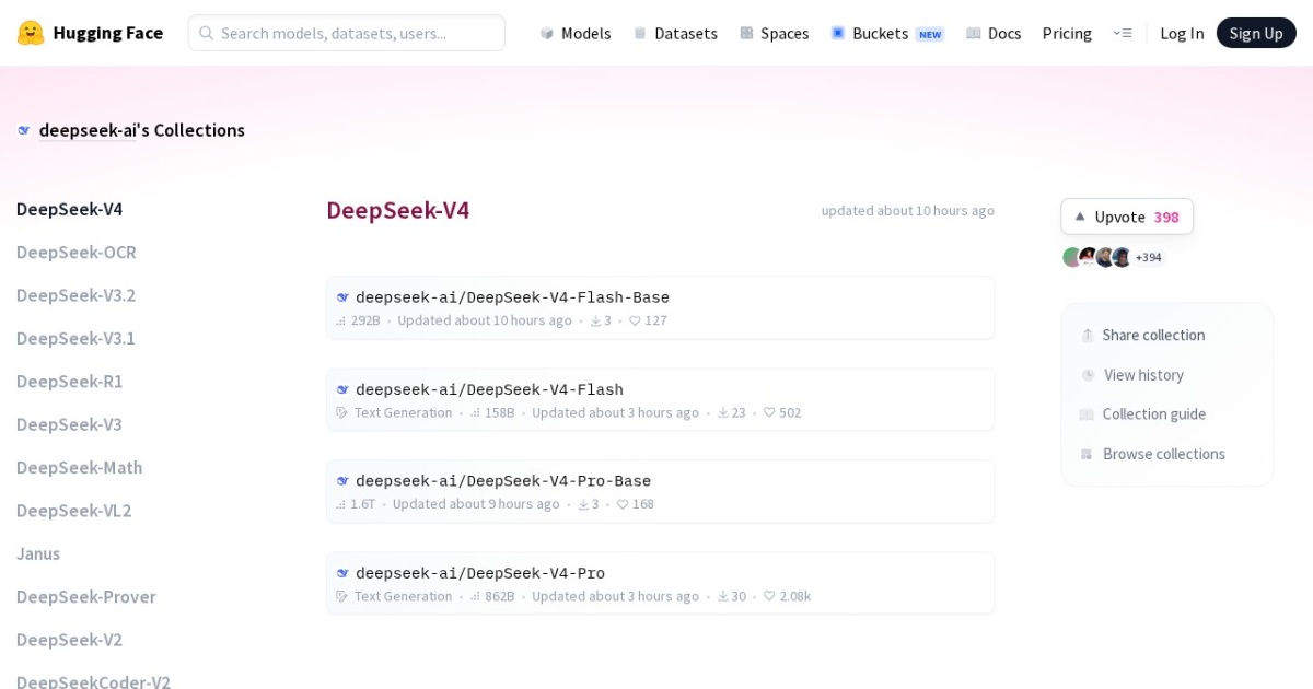 DeepSeek-V4 website preview