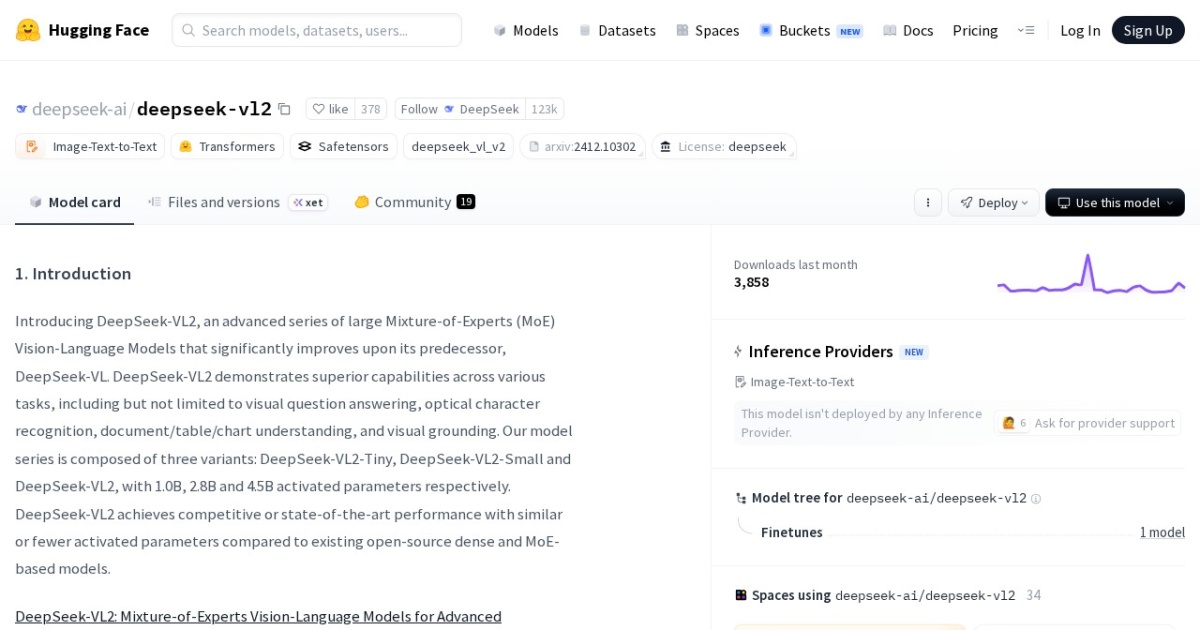DeepSeek-VL2 website preview