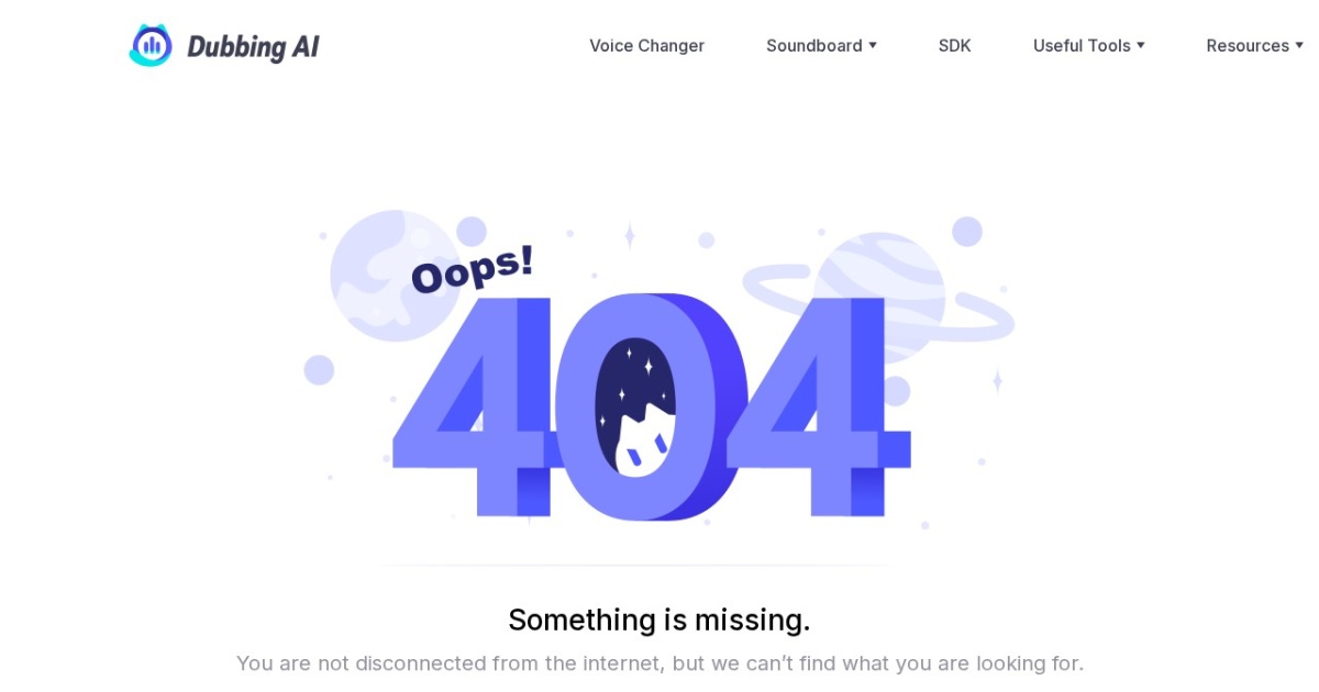Dubbing AI website preview