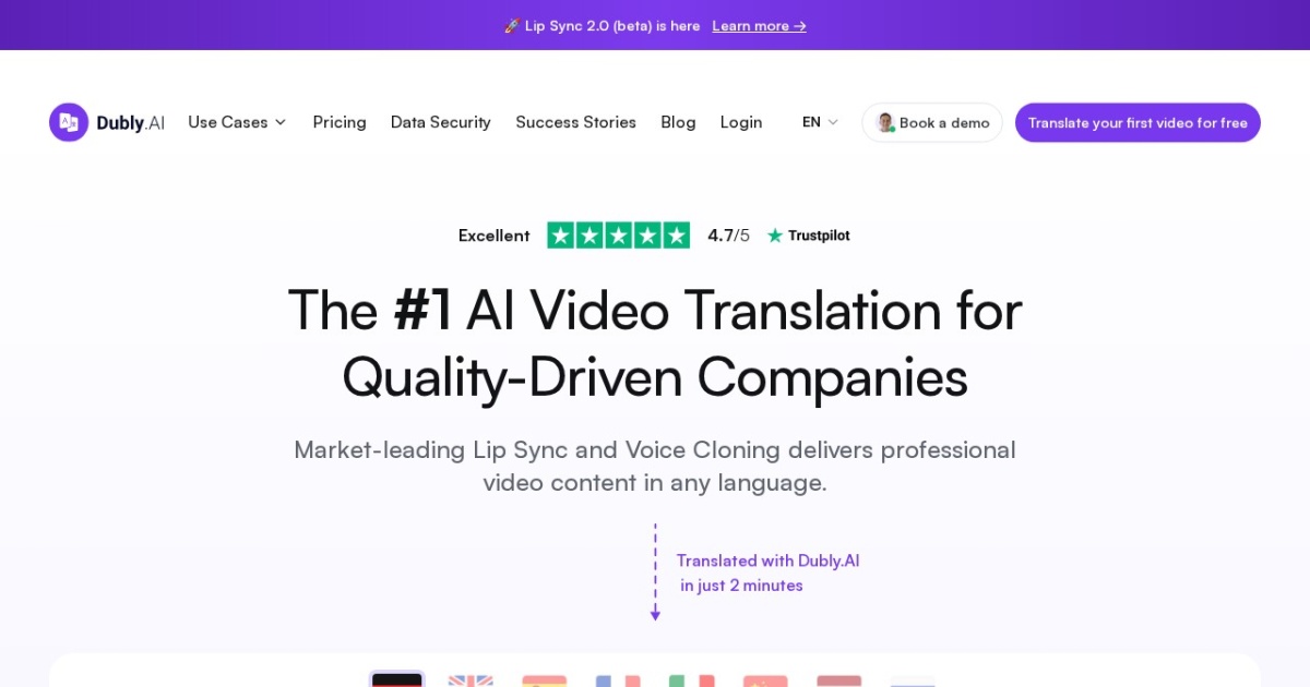 Dubly.AI website preview
