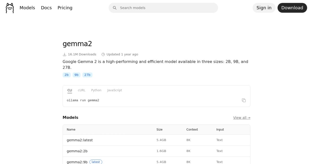 Gemma 2 website preview