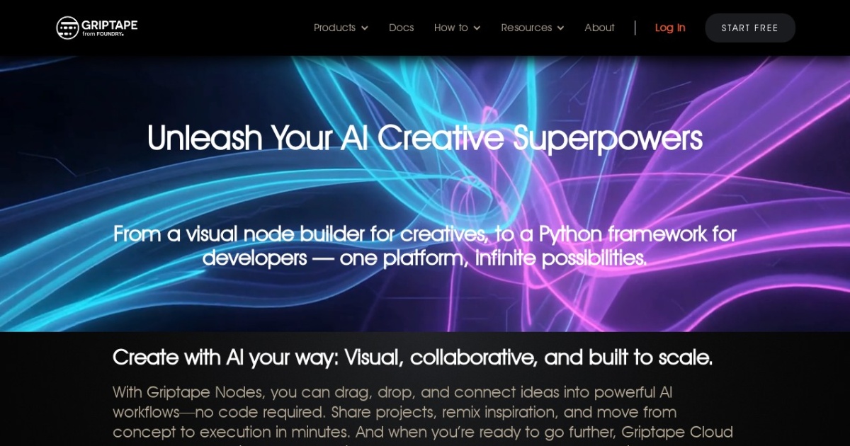 Griptape website preview