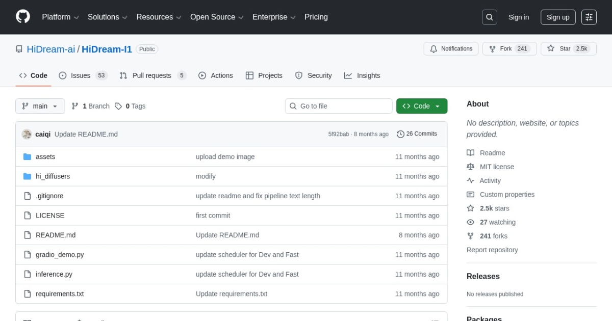 HiDream website preview