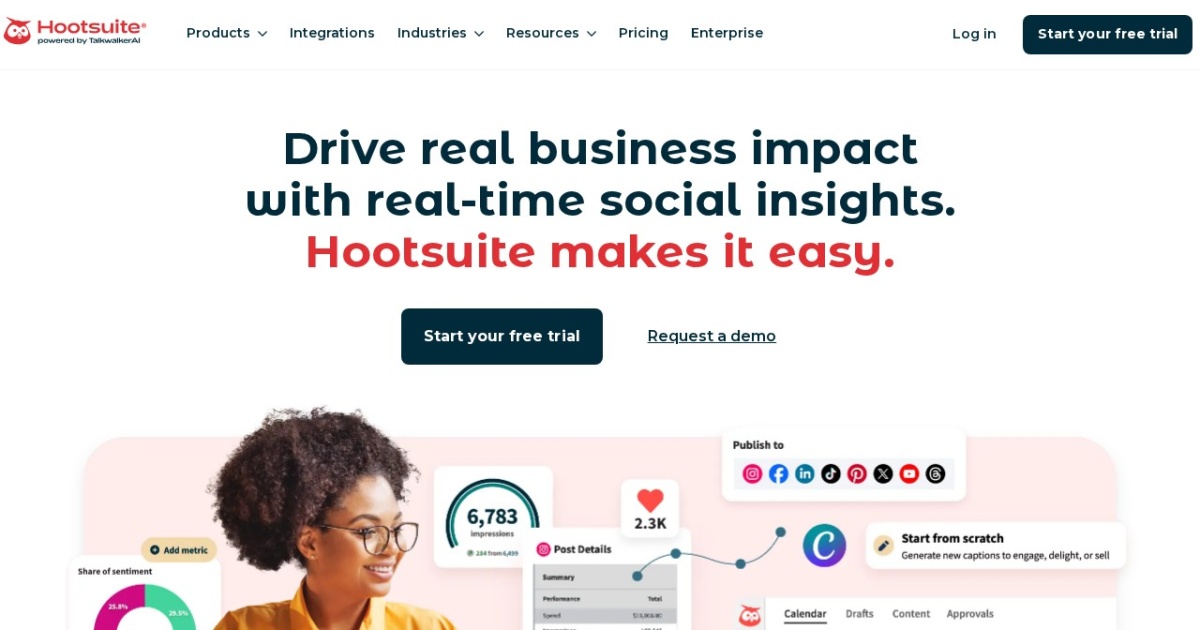 Hootsuite website preview