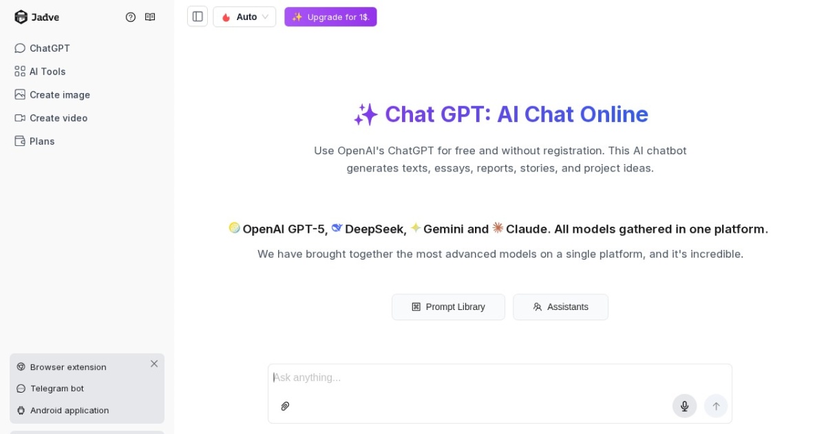 Jadve AI website preview