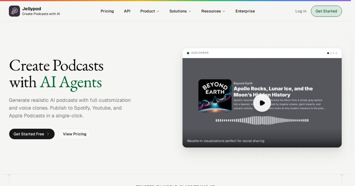 Jellypod website preview