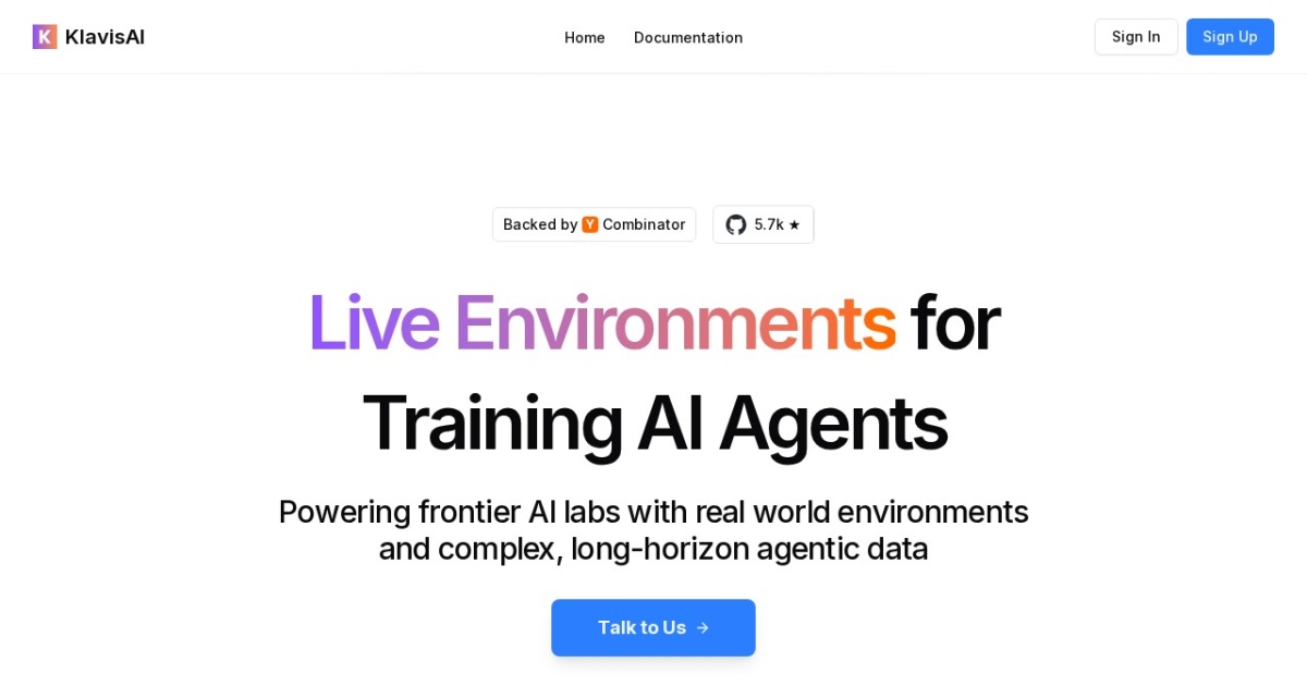 Klavis AI website preview