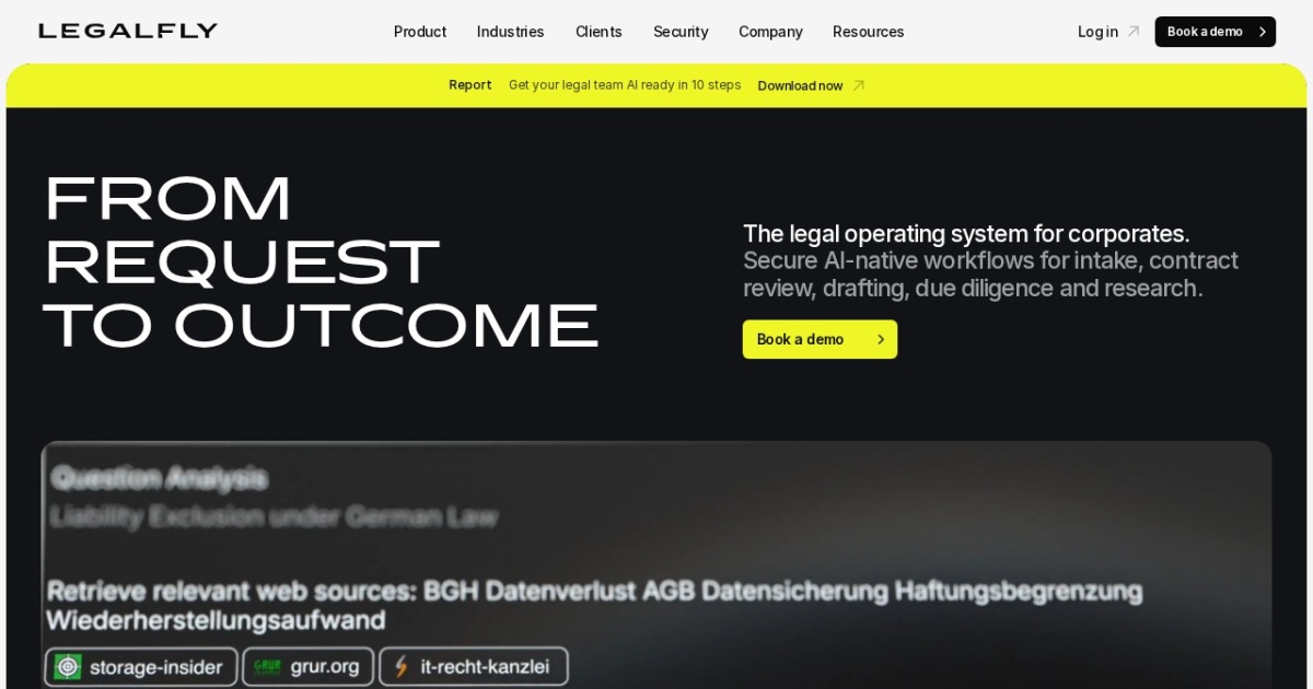 LegalFly website preview