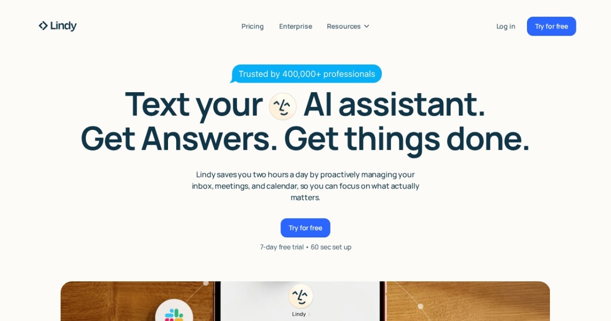 Lindy website preview
