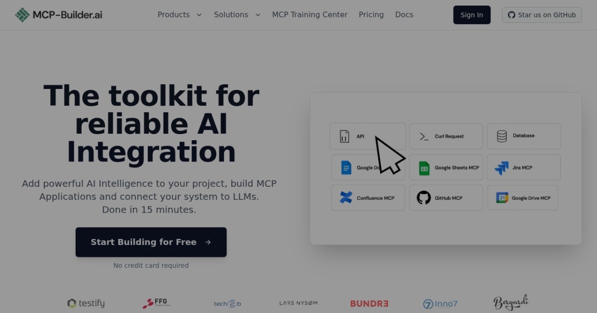 MCP-Builder.ai website preview