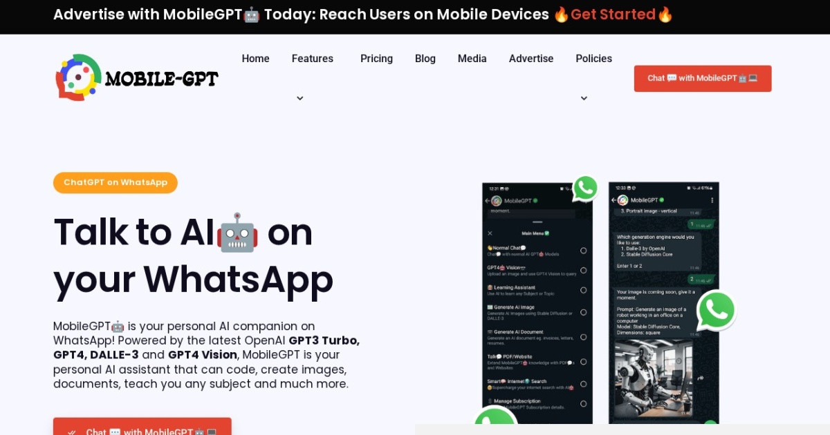 MobileGPT website preview