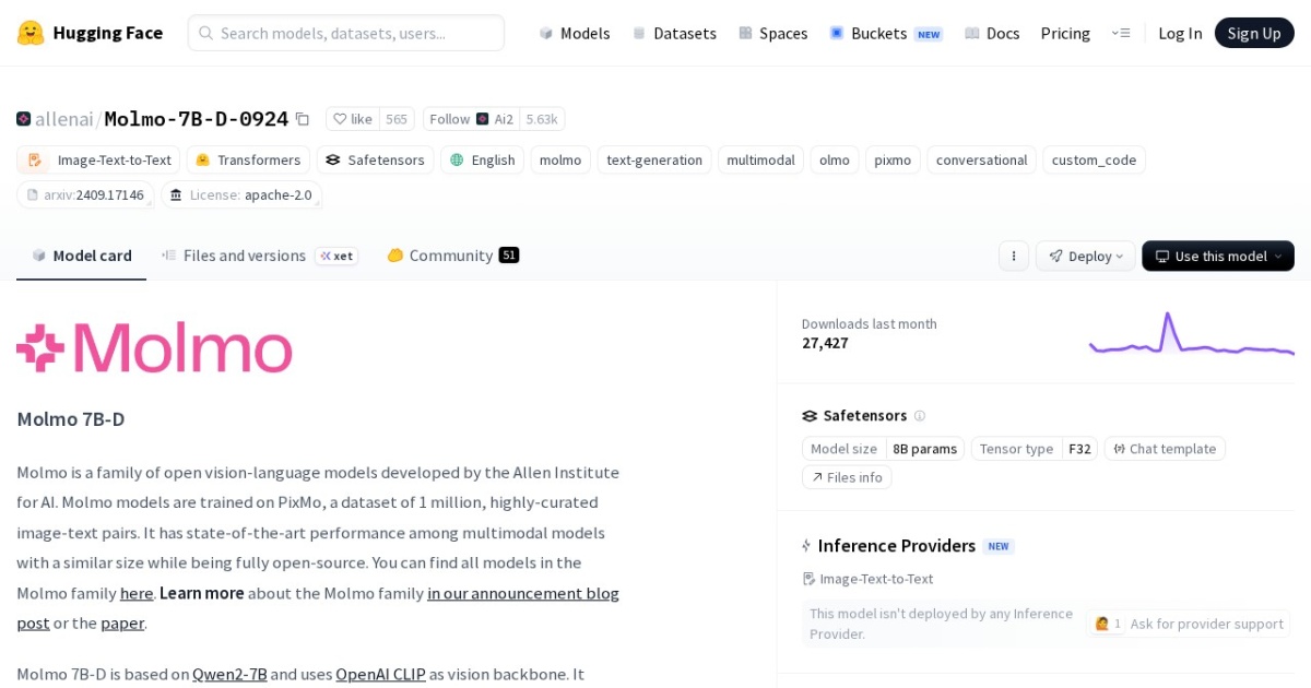 Molmo website preview