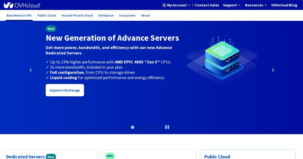 OVHcloud website preview