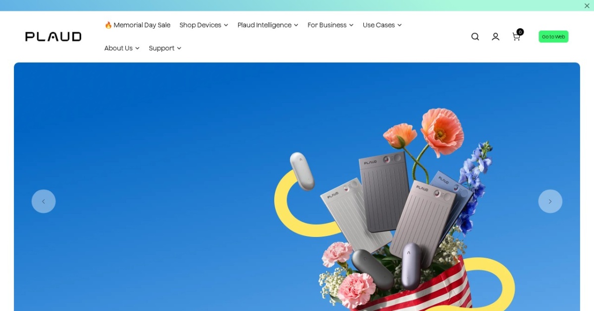 Plaud Note website preview
