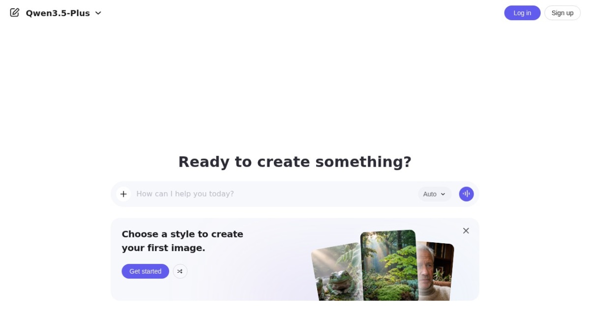 Qwen Chat website preview