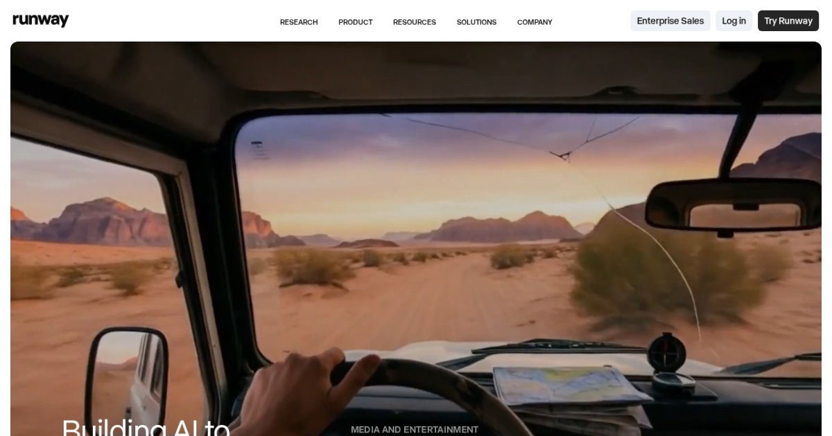 Runway website preview