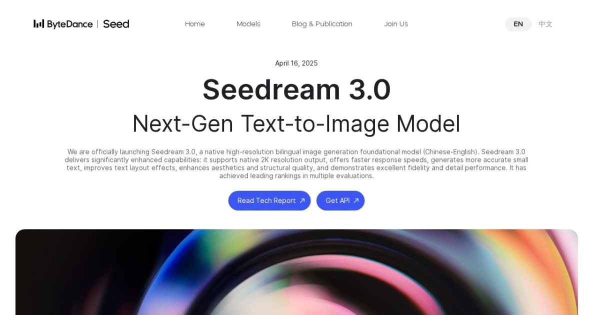 Seedream website preview