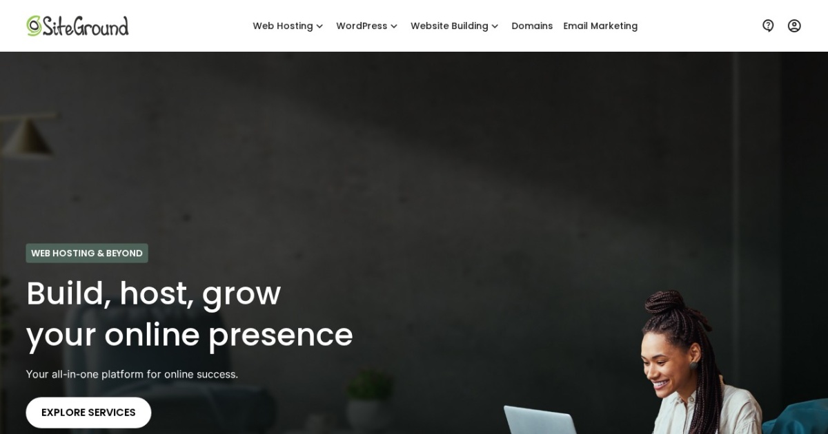 SiteGround website preview