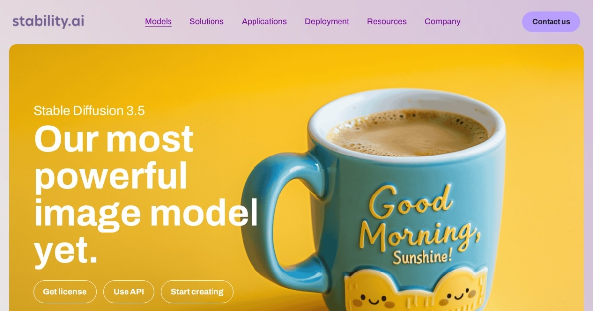 Stable Diffusion website preview