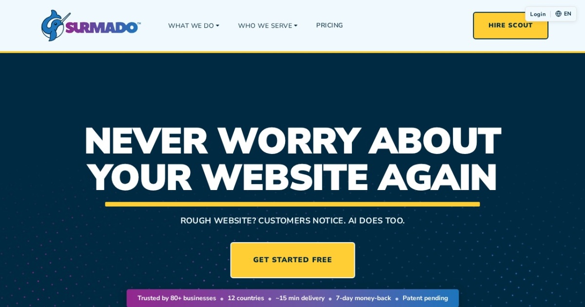 Surmado website preview