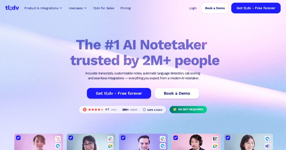tl;dv website preview