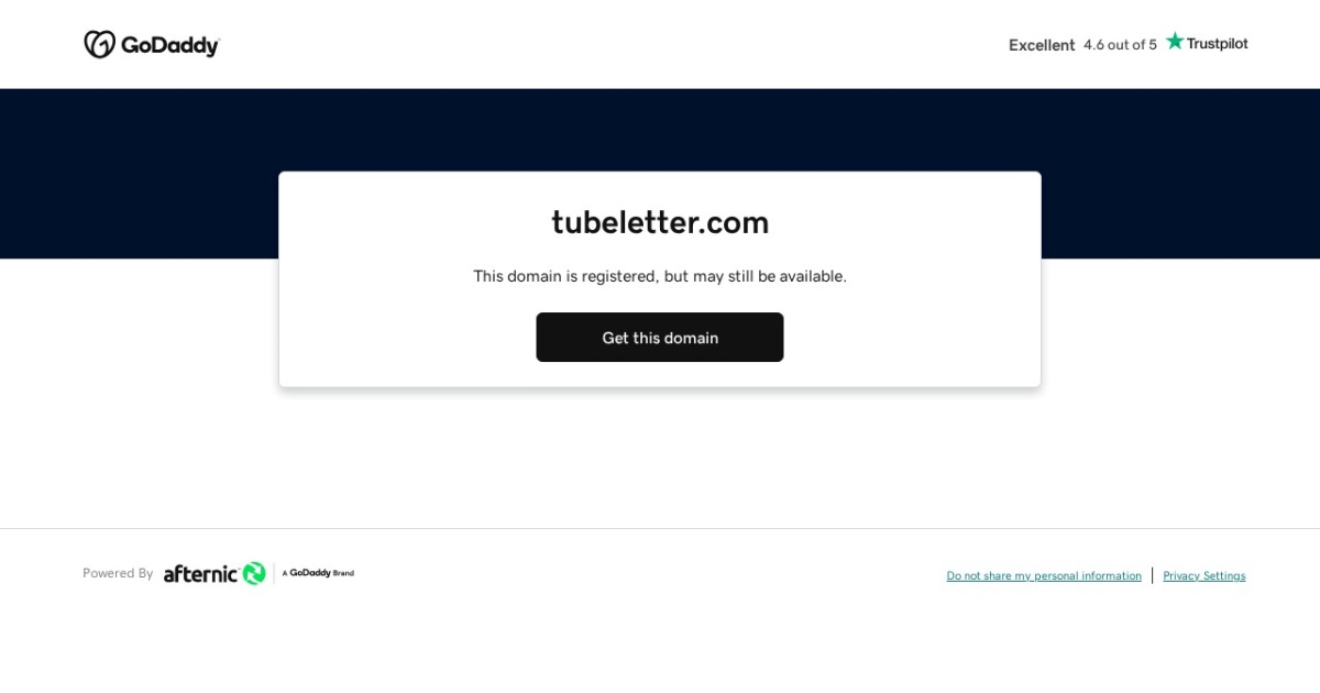 Tubeletter website preview