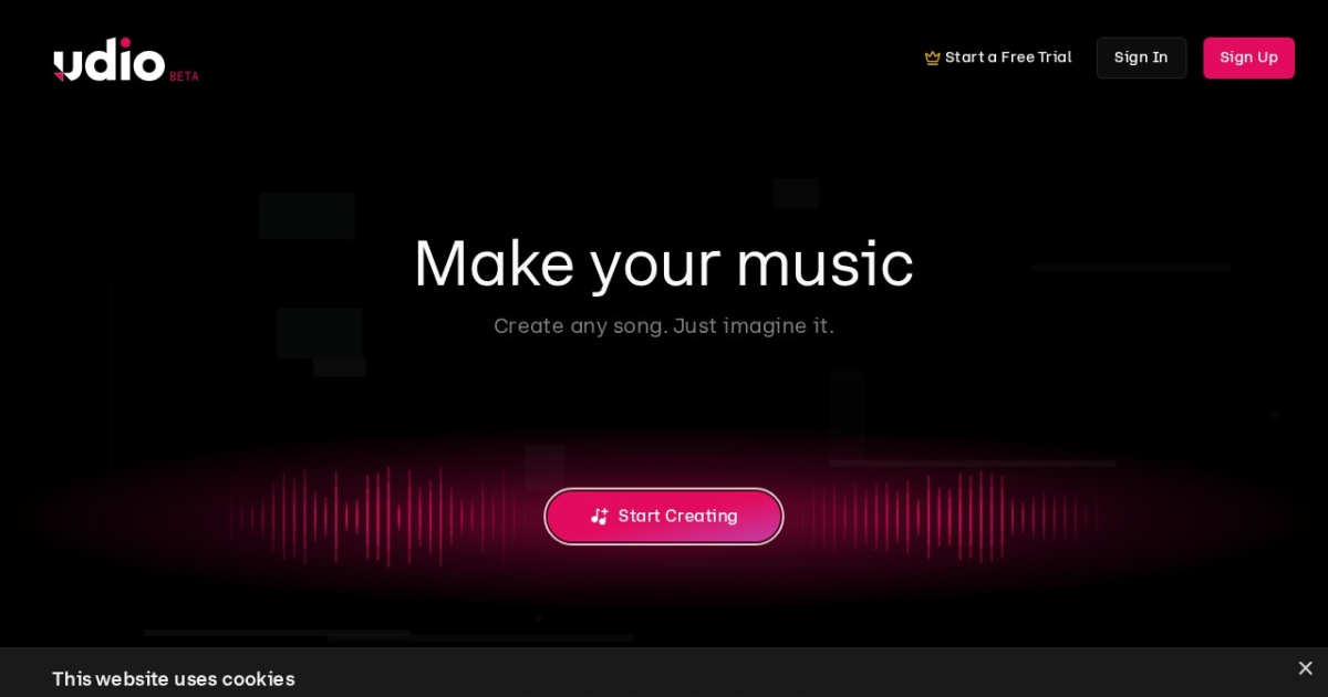 Udio website preview
