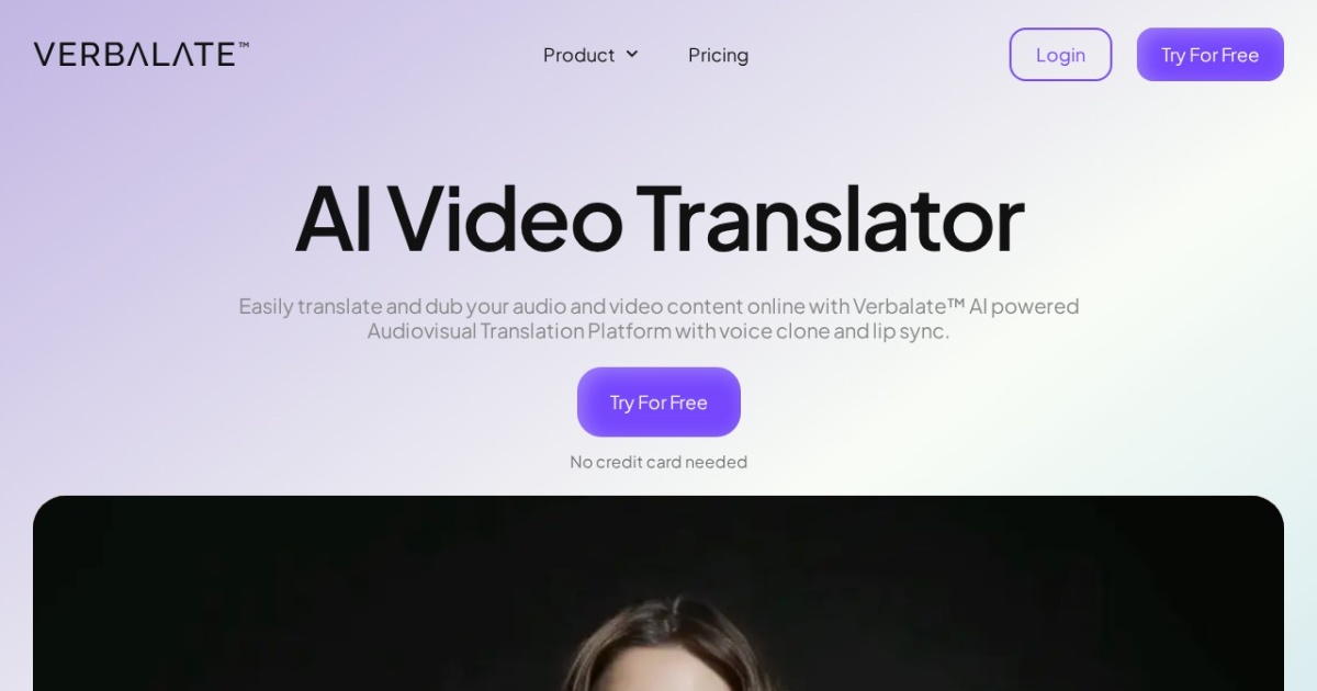 Verbalate website preview