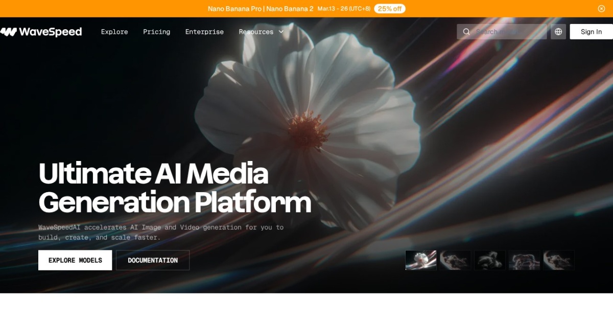 WaveSpeedAI website preview