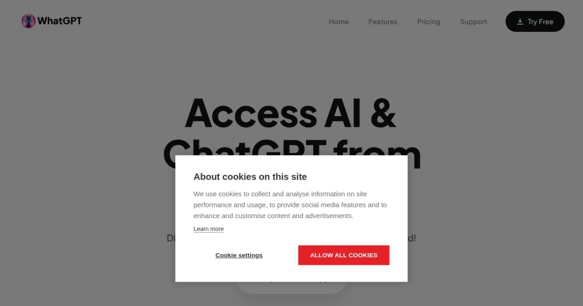 WhatGPT website preview
