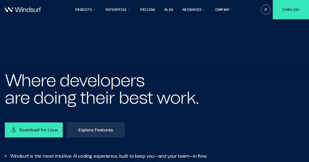 Windsurf website preview