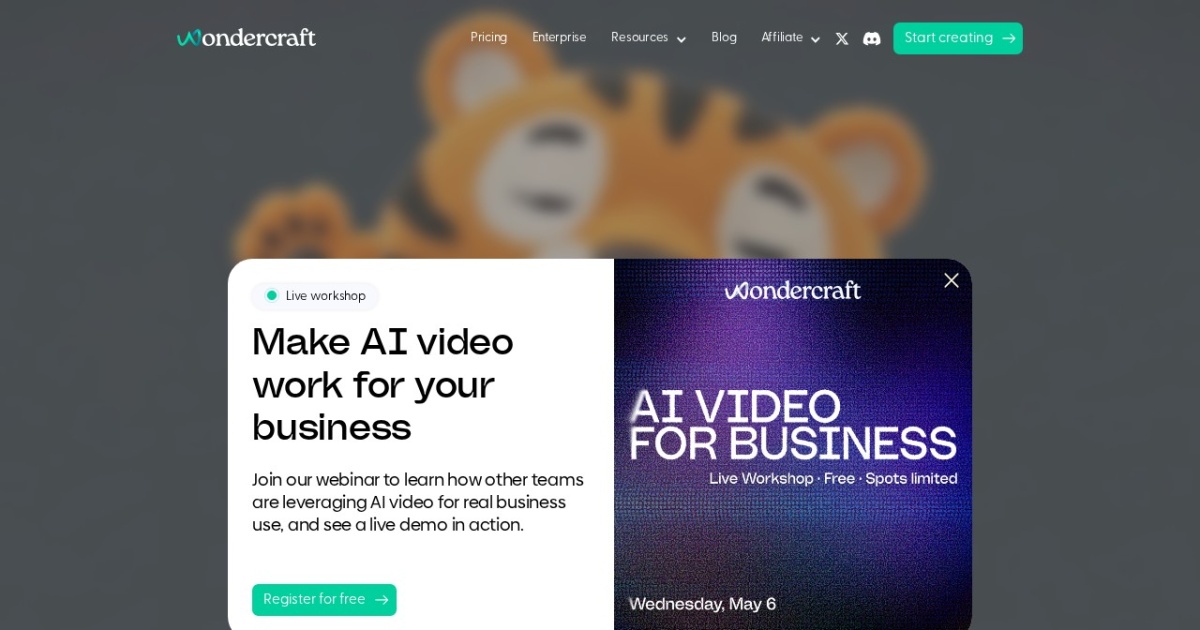Wondercraft website preview