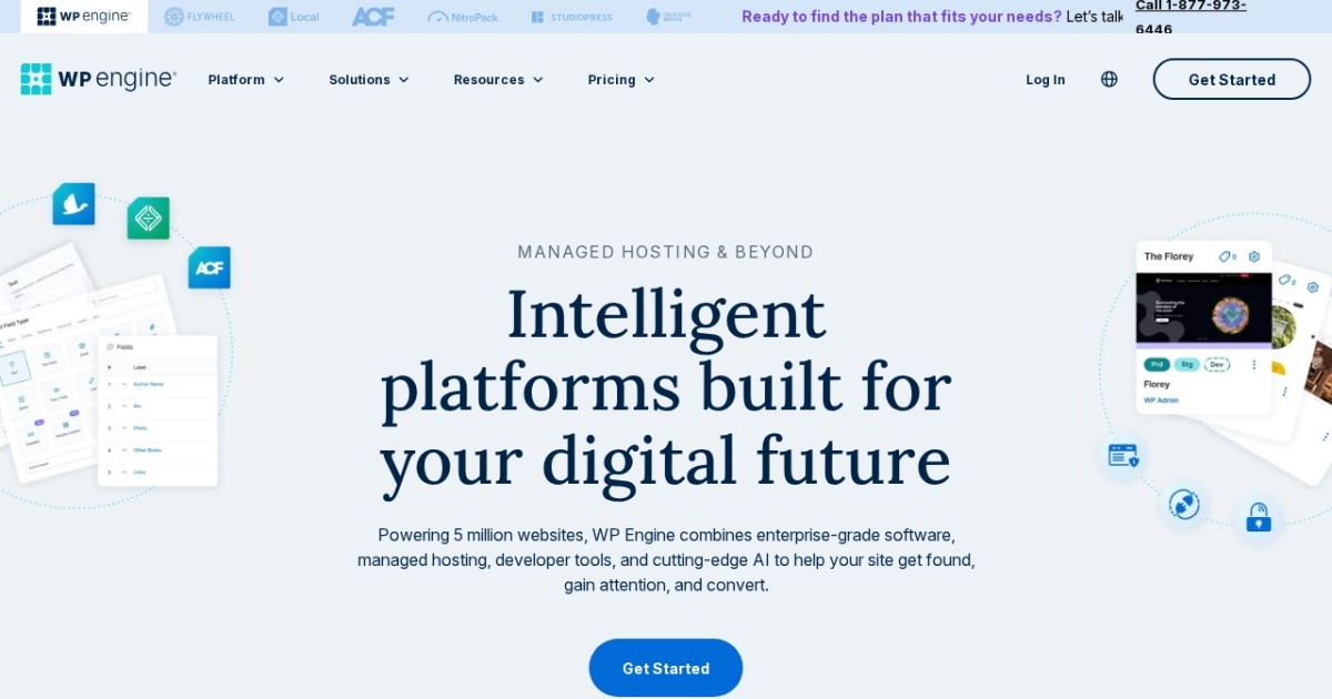 WP Engine website preview