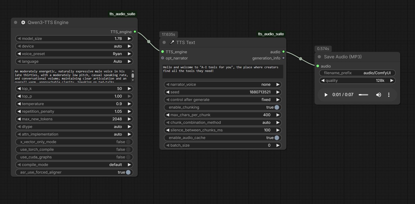 ComfyUI TTS screenshot 1